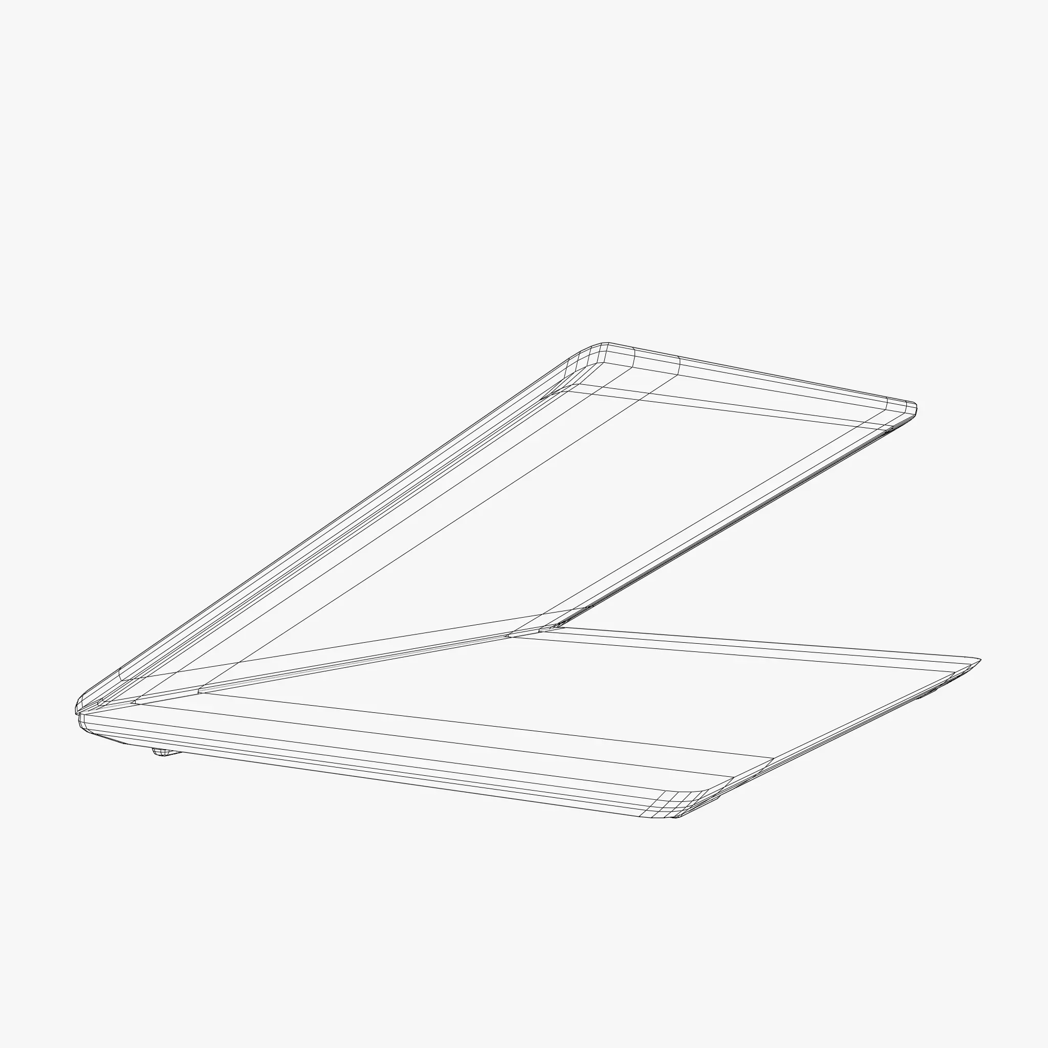 Laptop Low-poly 3D model_6