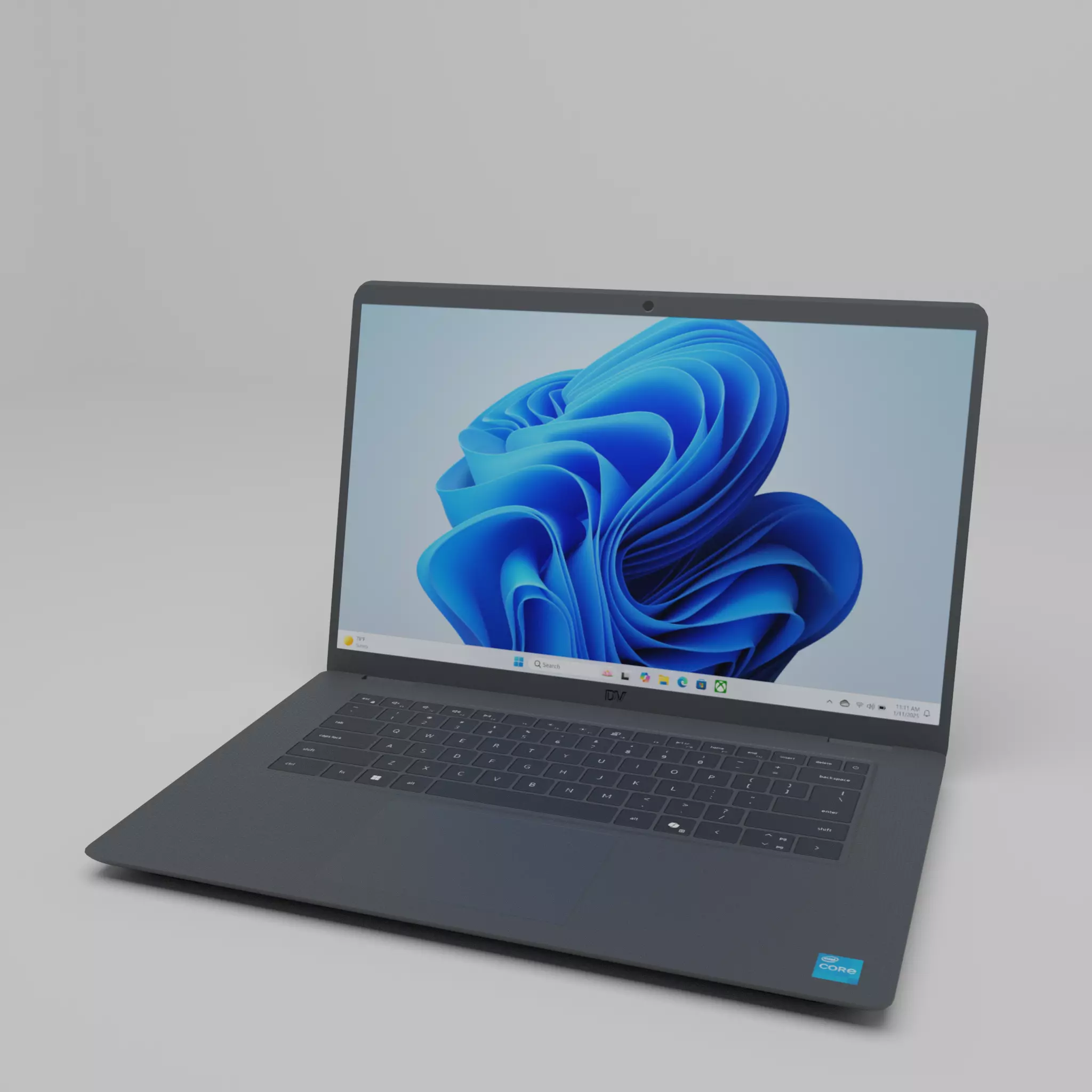 Laptop Low-poly 3D model_0