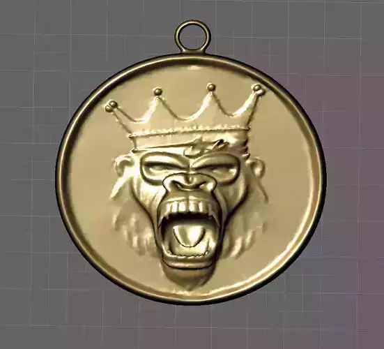 Gorilla Head Pendant