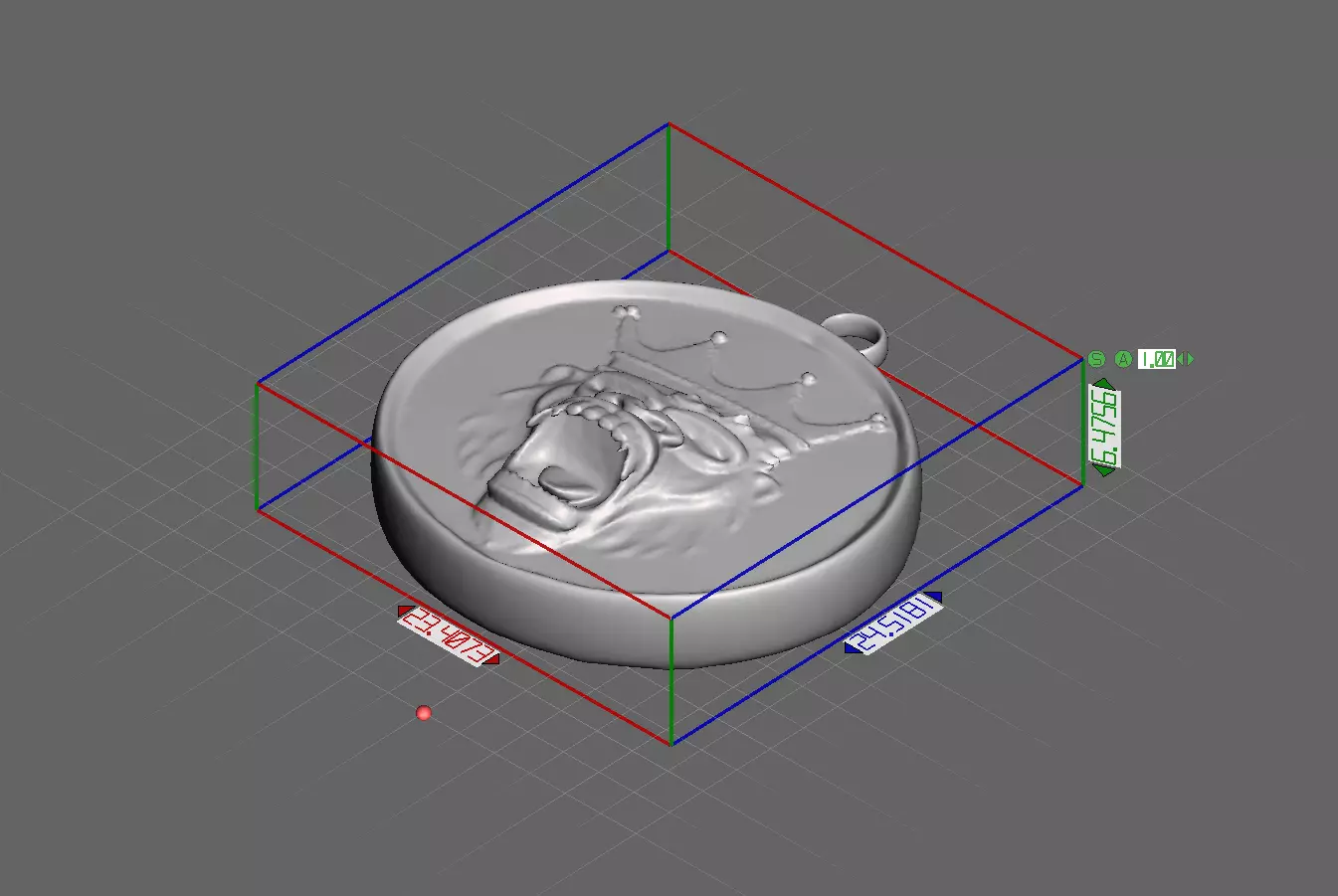 Gorilla Head Pendant 3D print model_1