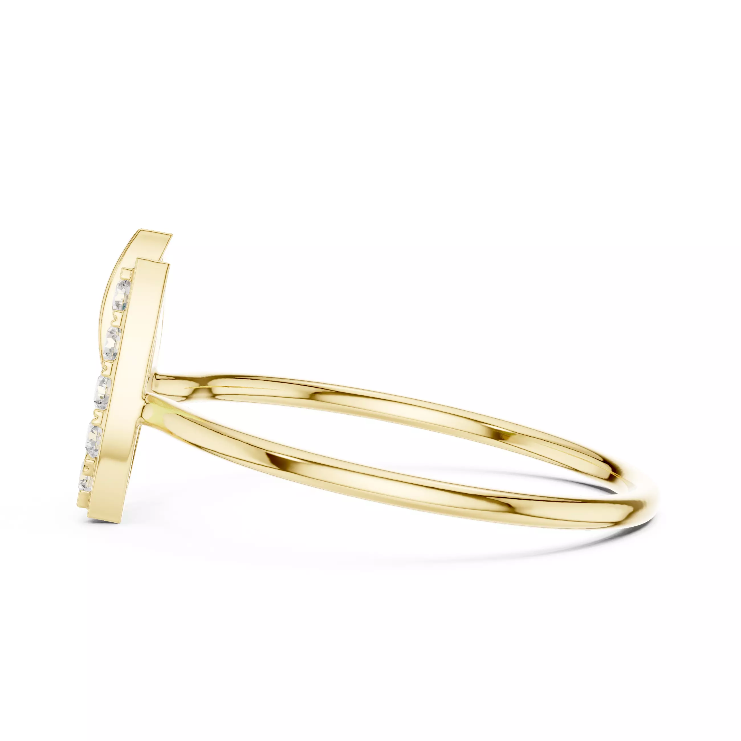 Round Cut Diamond Trillion Shape Engagement Ring 3DM STL Video 3D print model_8