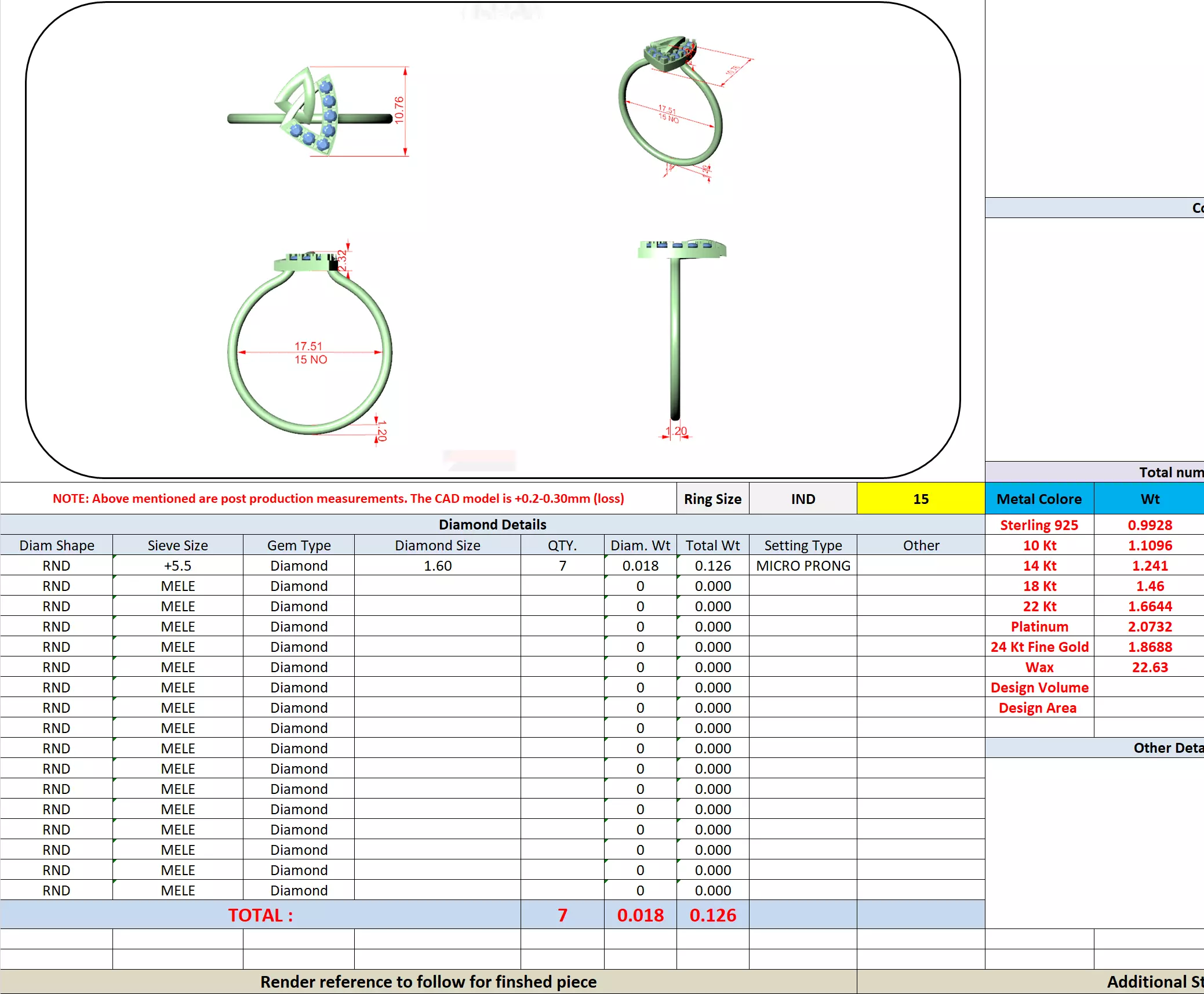 Round Cut Diamond Trillion Shape Engagement Ring 3DM STL Video 3D print model_13