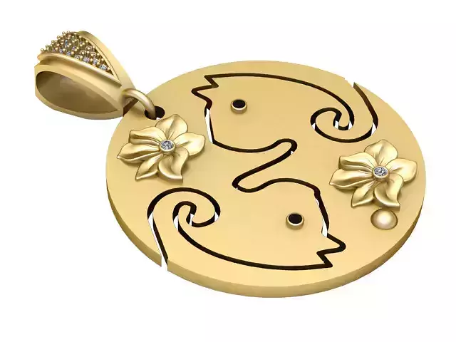 ROUND GOLD PENDANT 