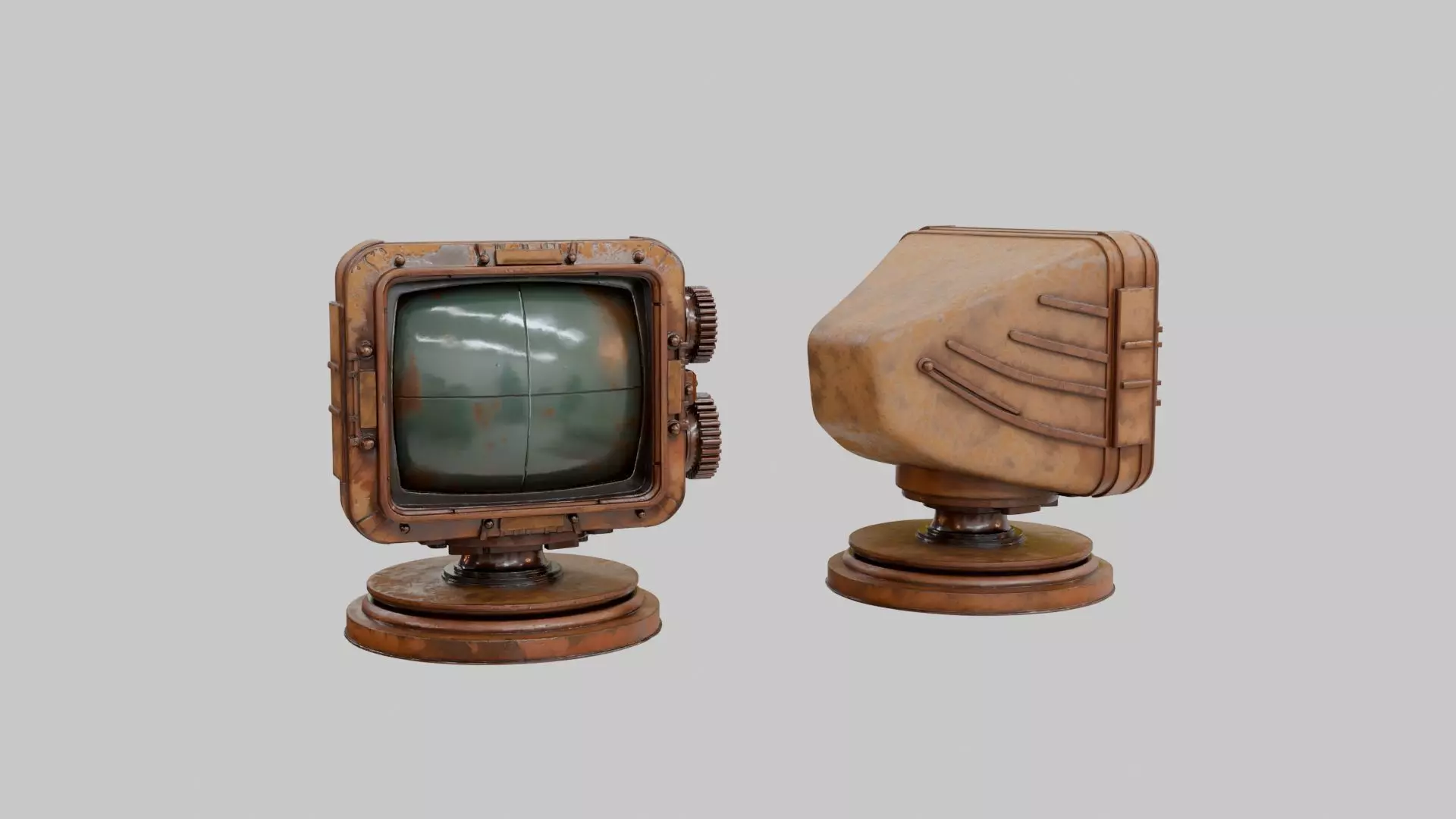 Sci Fi Monitor Low-poly 3D model_0