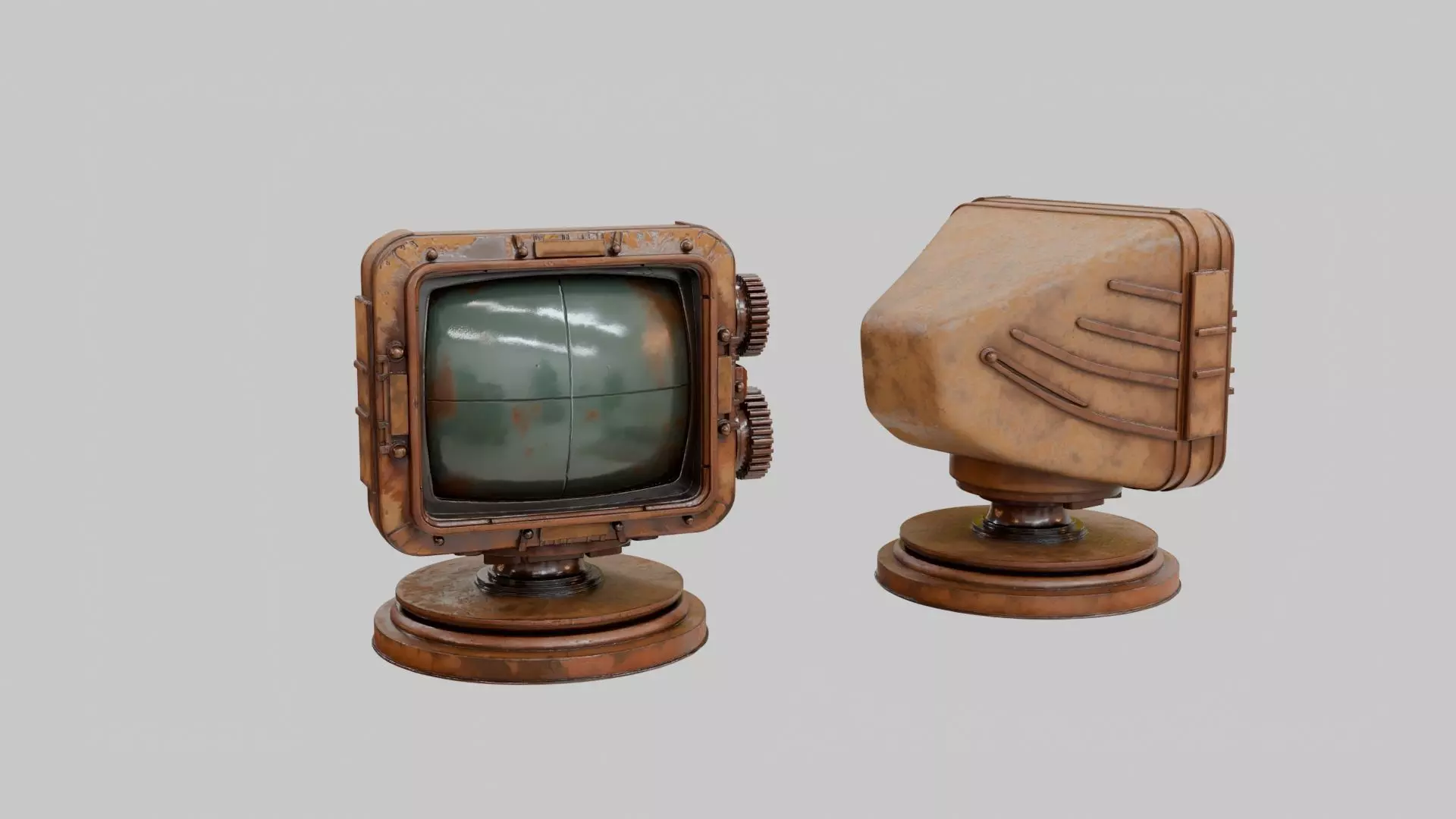 Sci Fi Monitor Low-poly 3D model_6