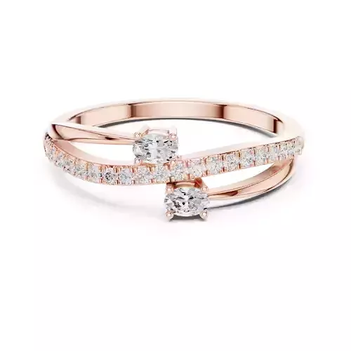 Oval Cut Diamond Curve Engagement Wedding Ring 3DM STL Video