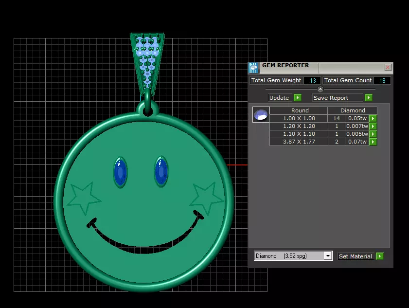 EMOJI FACES PENDANT 3D print model_3