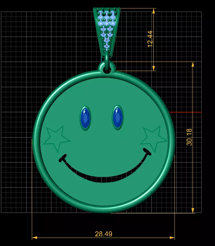 EMOJI FACES PENDANT 3D print model_4