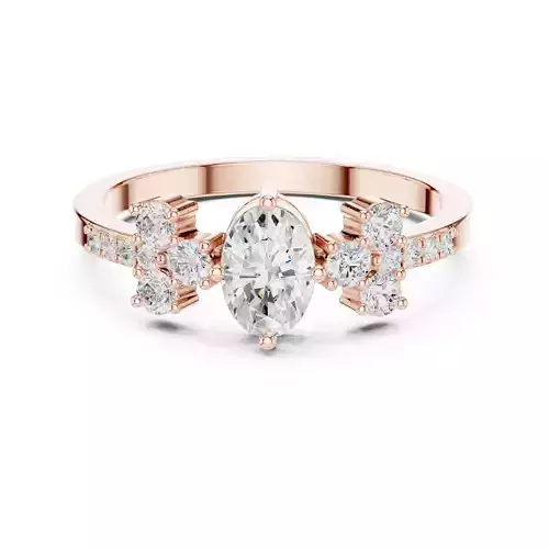 Oval Cut Diamond Engagement Wedding Ring 3DM STL Video