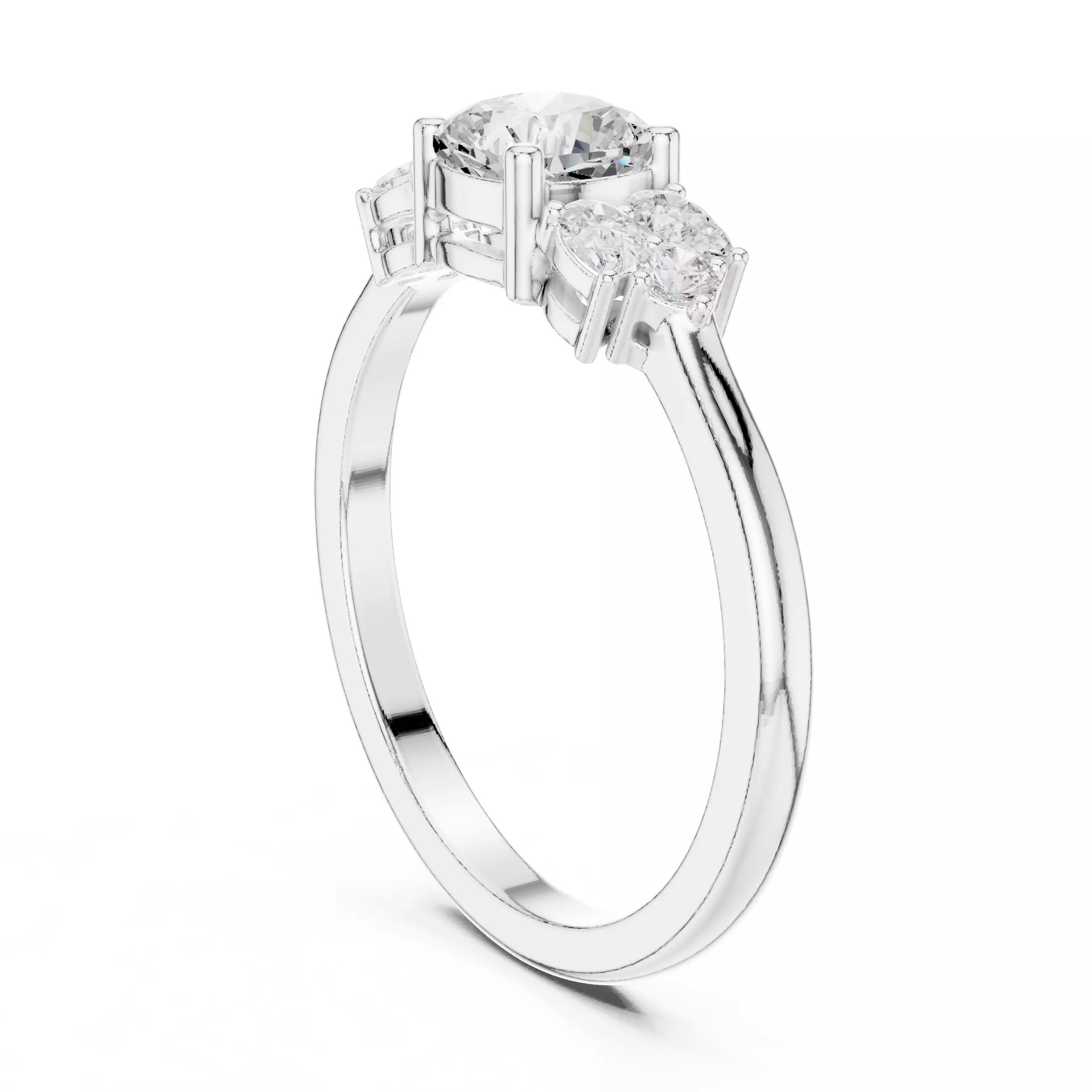 Cushion Pear Diamond Engagement Wedding Ring 3DM STL Video 3D print model_9