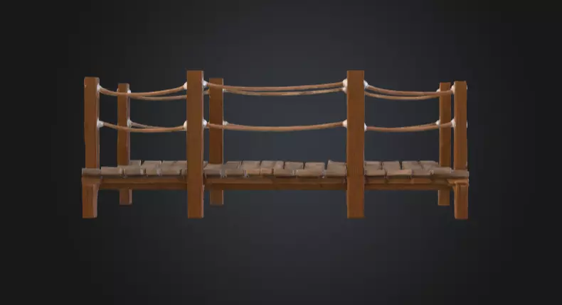 Realistic Wooden Plank Bridge Texture_3