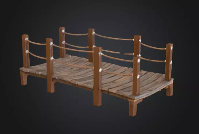 Realistic Wooden Plank Bridge Texture_2