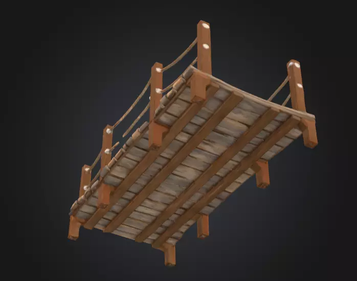 Realistic Wooden Plank Bridge Texture_7
