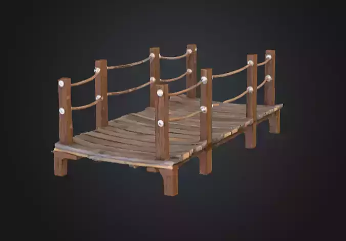 Realistic Wooden Plank Bridge Texture