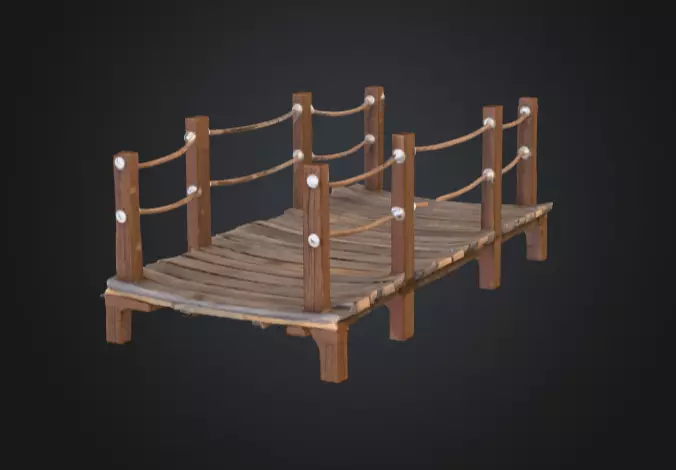 Realistic Wooden Plank Bridge Texture_0