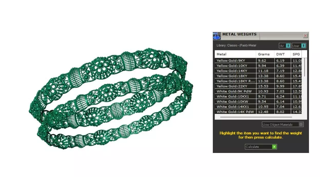 Indian traditional Bracelet 3D print model_5