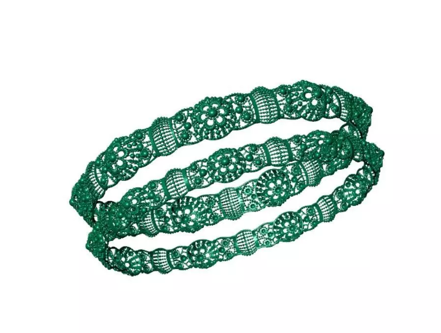 Indian traditional Bracelet 3D print model_2