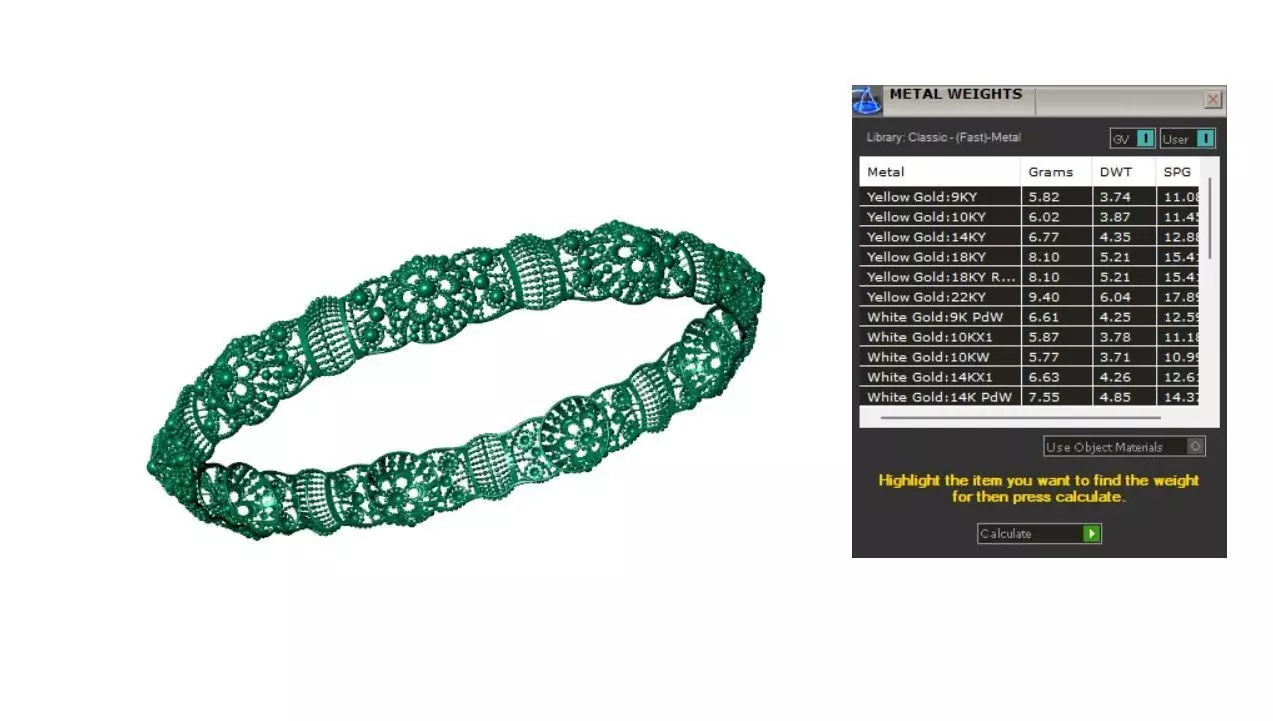 Indian traditional Bracelet 3D print model_4