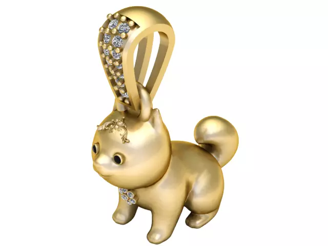 Dog Pendant 3D model 3D print model_1