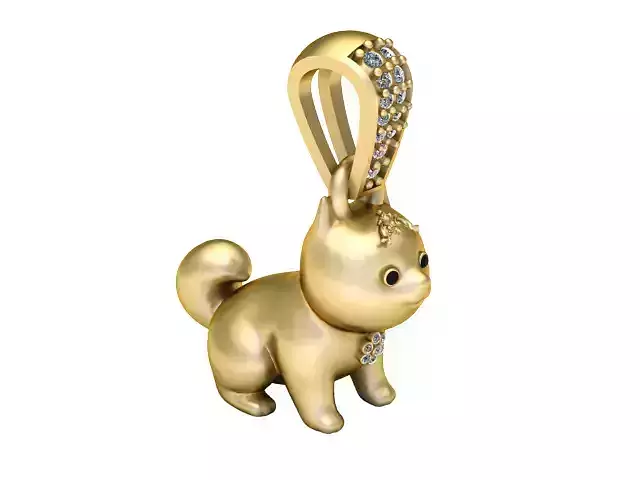  Dog Pendant 3D model 