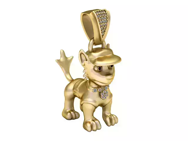  Dog Pendant 3D model 