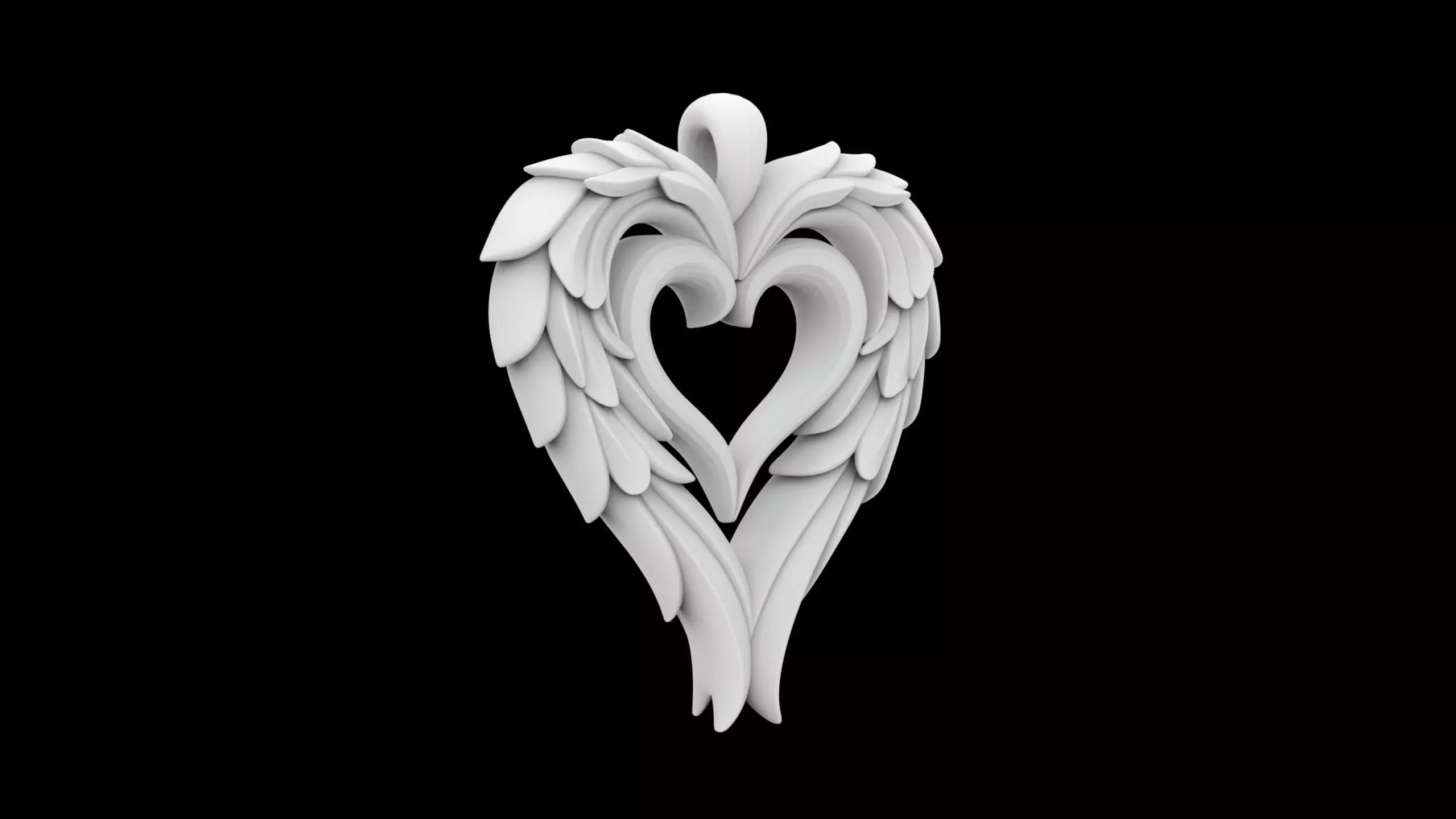 Angel Wings Pendant 3D Print Model 3D print model