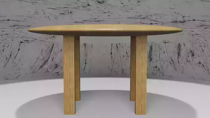 Wooden Table High Quality 3D Model