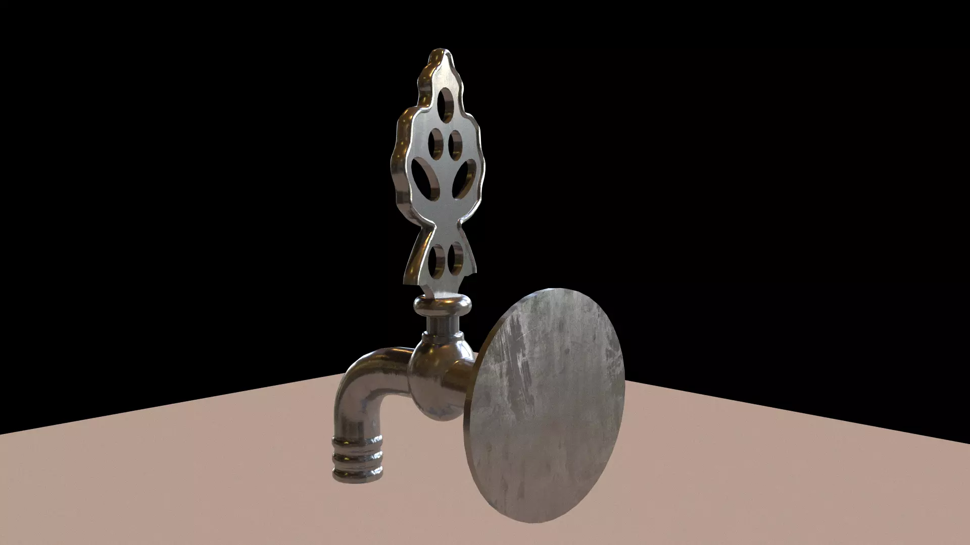 Ottoman fountain tap 3D model_3