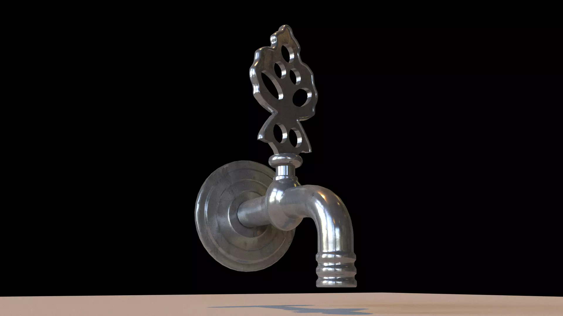 Ottoman fountain tap 3D model_0