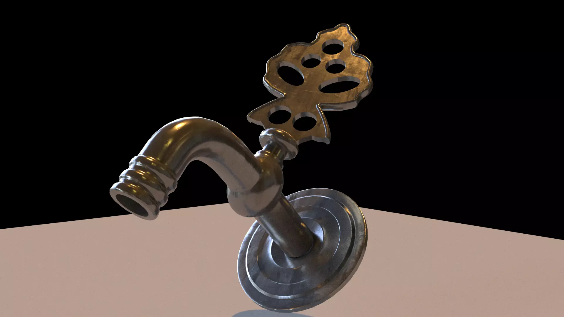 Ottoman fountain tap 3D model_2