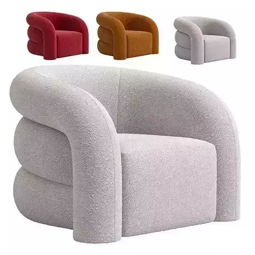 Modern Single Sofa 3D Model  High Quality 