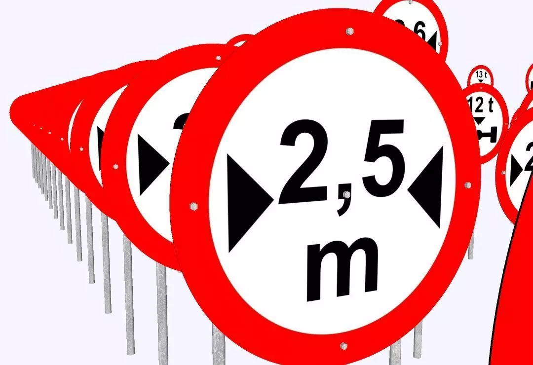 Traffic Regulation Signs - Complete 3D Library - 489 Models 3D model_7