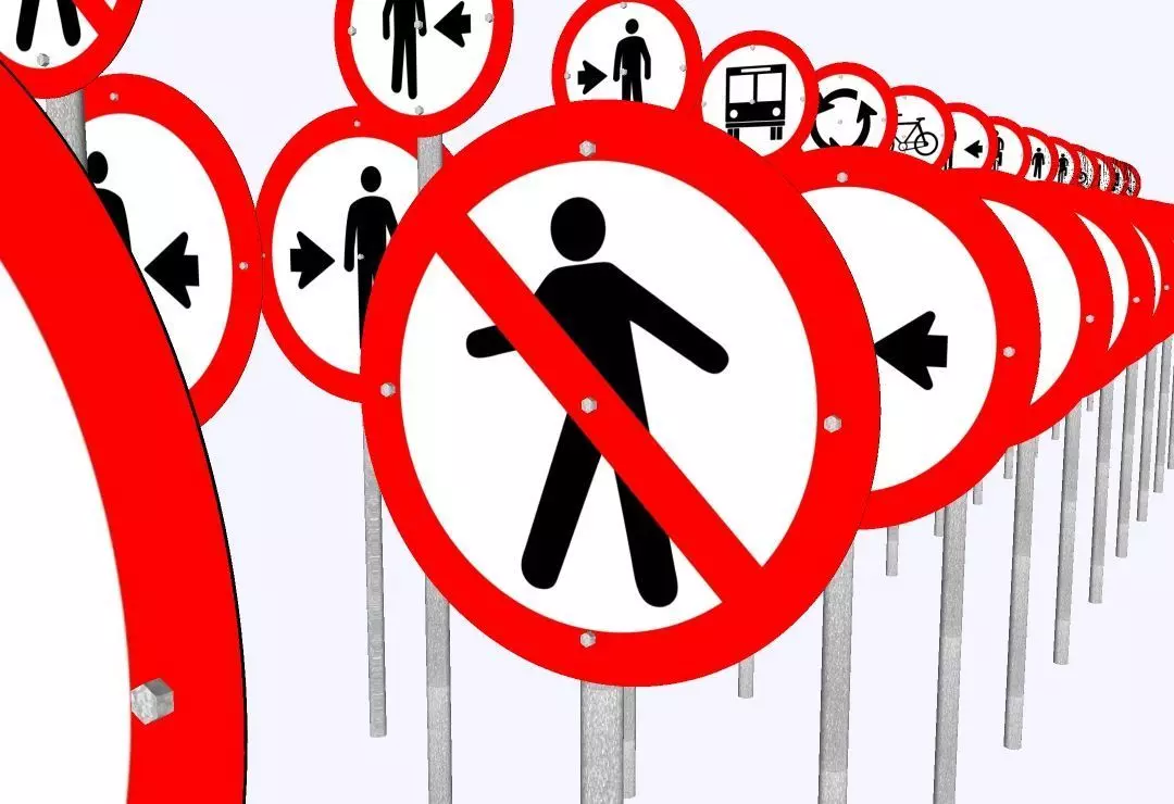 Traffic Regulation Signs - Complete 3D Library - 489 Models 3D model_8