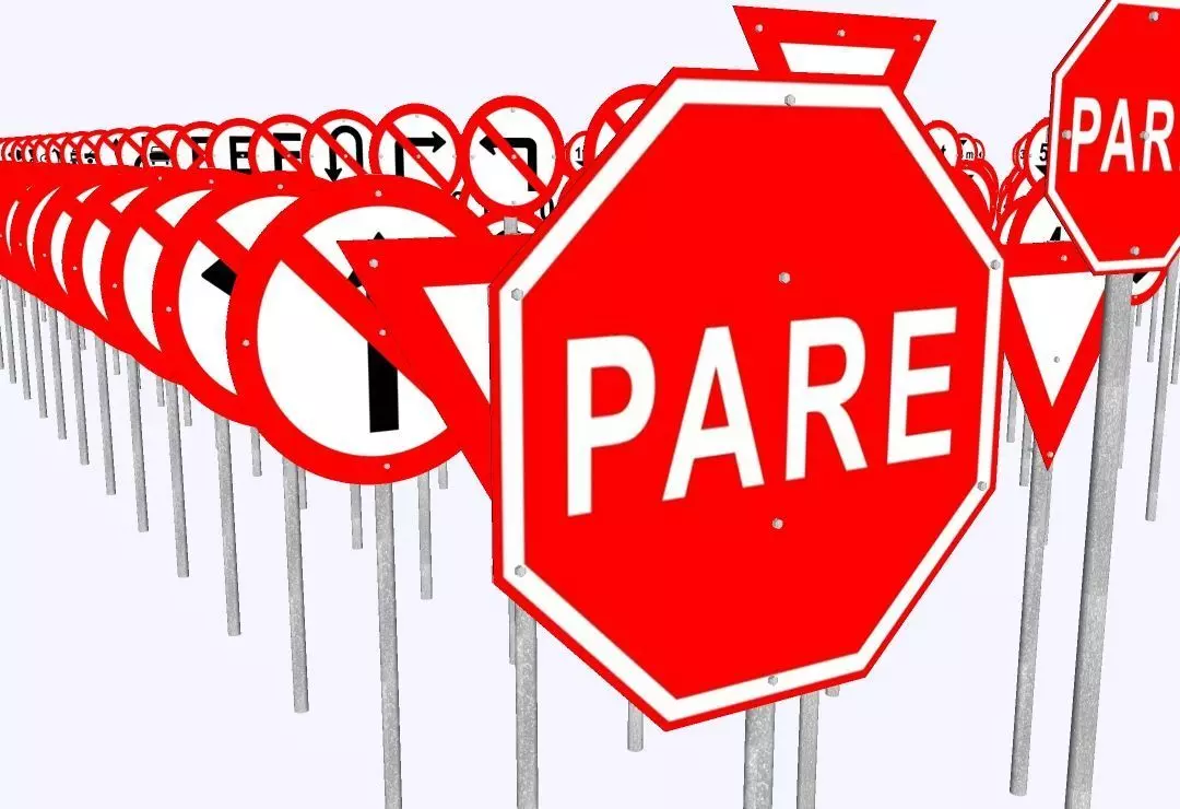 Traffic Regulation Signs - Complete 3D Library - 489 Models 3D model_3