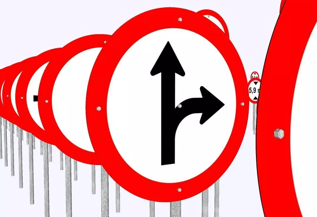 Traffic Regulation Signs - Complete 3D Library - 489 Models 3D model_9