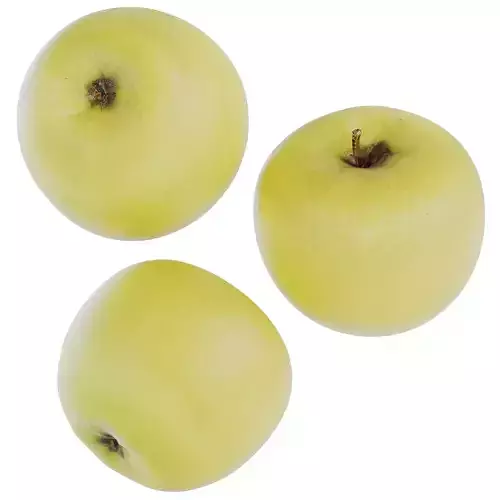 Yellow Apple Low-poly 3D model 3