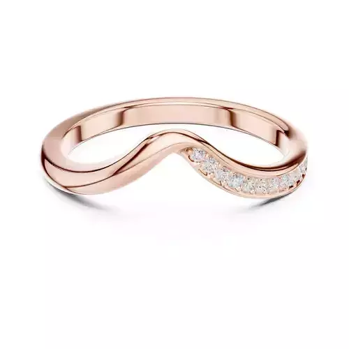 Round Cut Diamond Curve Engagement Wedding Ring 3DM STL Video