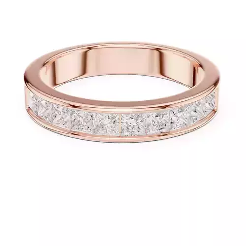 Princess Cut Channel Set Engagement Wedding Ring 3DM STL Video