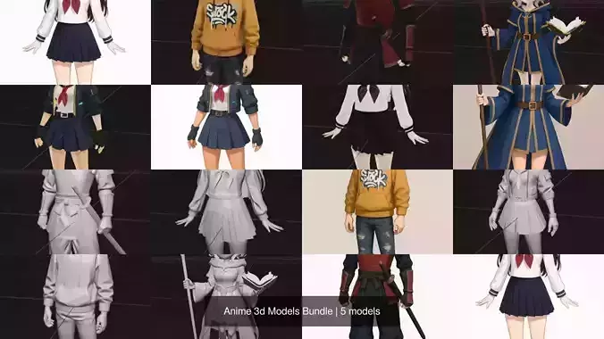 Anime 3d Models Bundle