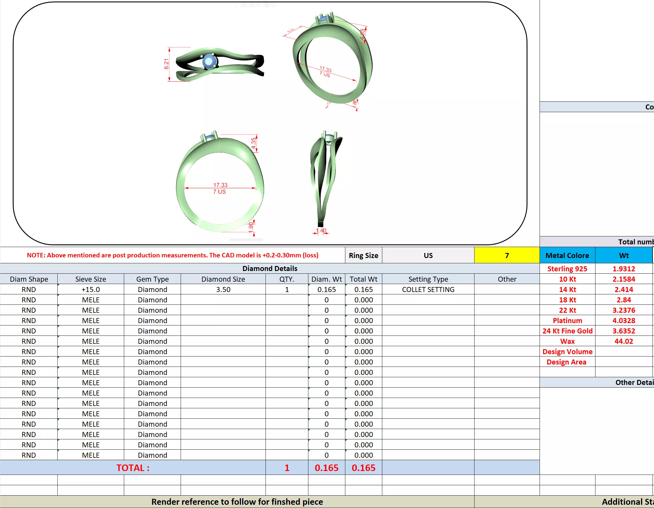 Solitaire Round Diamond Double Shank Engagement Ring File Video 3D print model_13