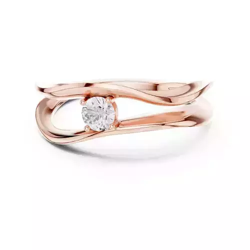 Solitaire Round Diamond Double Shank Engagement Ring File Video