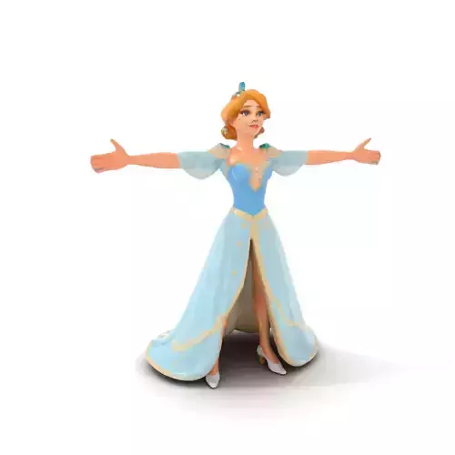 Elegant Princess Character model pack Low-poly 3D model