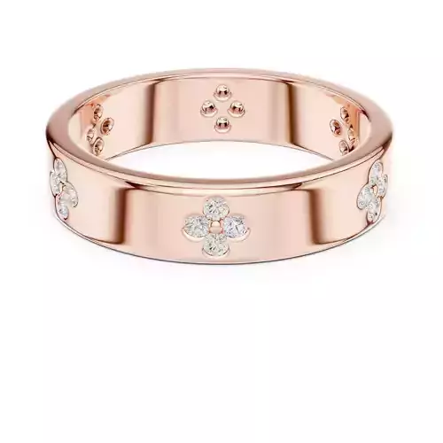 Pressure Set Round Cut Full Eternity Wedding Band 3DM STL Video