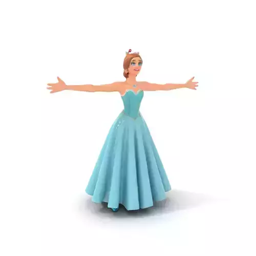 Elegant Princess Figure model pack Low-poly 3D model
