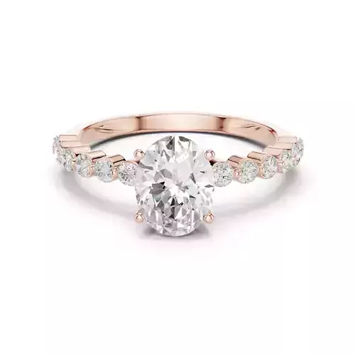 Oval Cut Diamond Engagement Wedding Ring 3DM STL Video