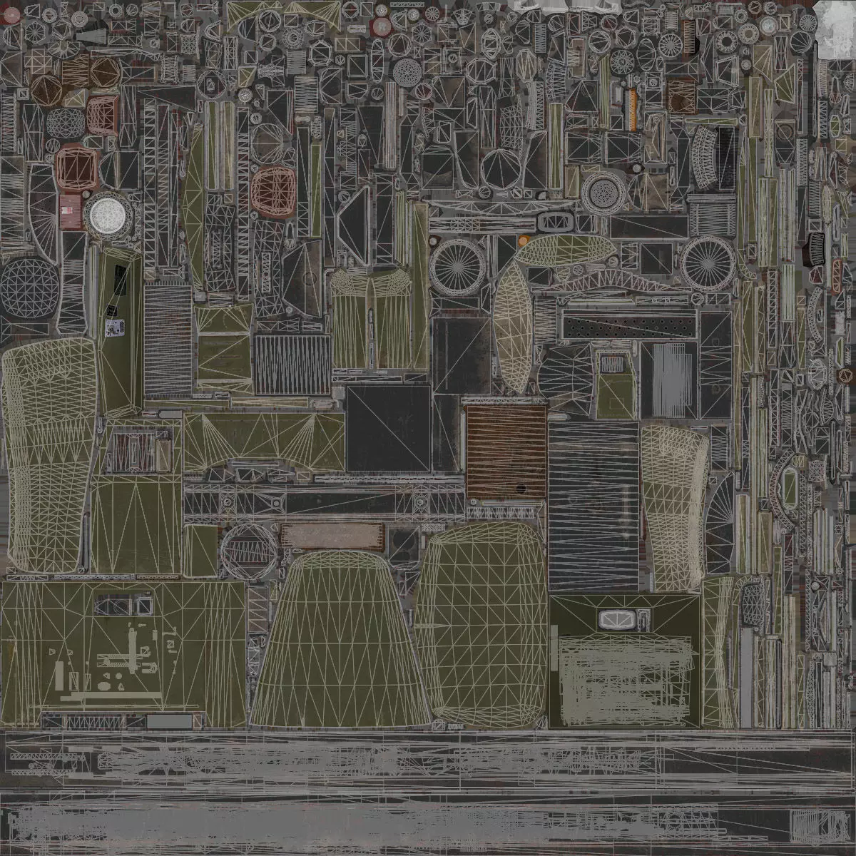 Kraz-255B Military Truck Game Ready Low-poly 3D model_14