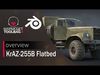 Kraz-255B Military Truck Game Ready Low-poly 3D model_1
