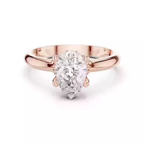 1CT Pear Cut Hidden Halo Diamond Engagement Ring 3DM STL Video 3D print model