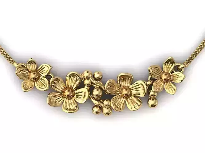 Floral Pendant Necklace