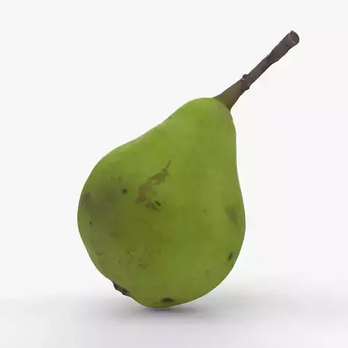 Photorealistic 3D scan of ripe pear